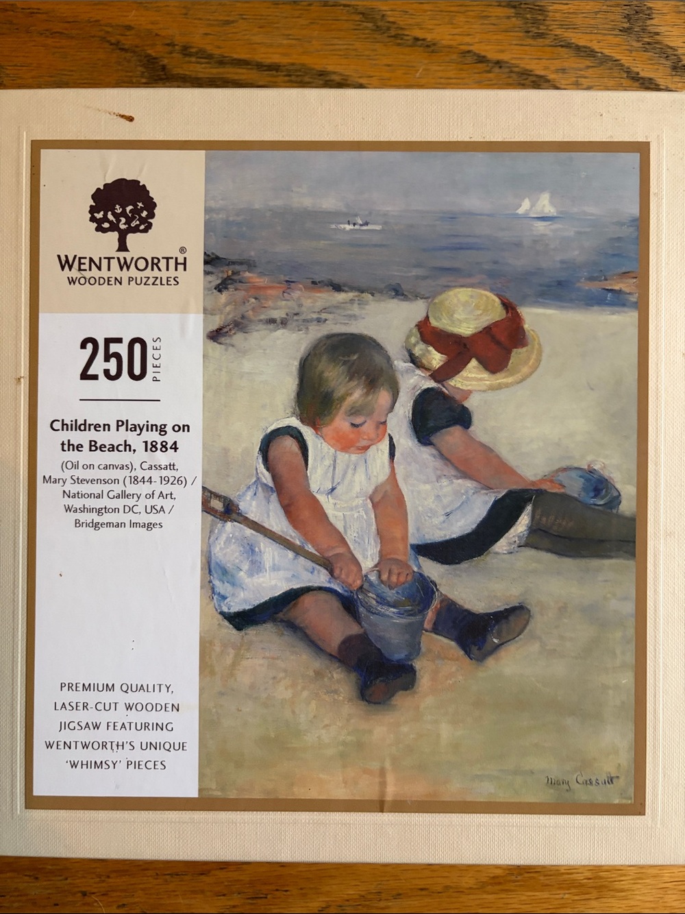 Wentworth “Mary Stevenson” 250 piece wooden puzzle with whimsy pieces Beach